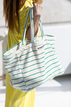Weekend bag Naram pure white & grass- BONGUSTA - THE NICE FLEET