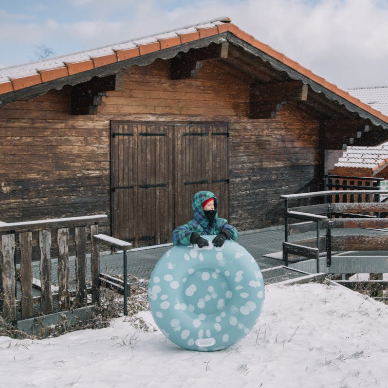 Luge Gonflable Pour Bébé Et Tout-petits - Boule De Neige Avec Housse, Sangle Et Protection 3 Côtés - Idéale Pour Ski Et Jeux D'hiver - 3