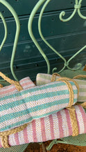 Natte de plage Nosy rayée bleu turquoise - THE NICE FLEET