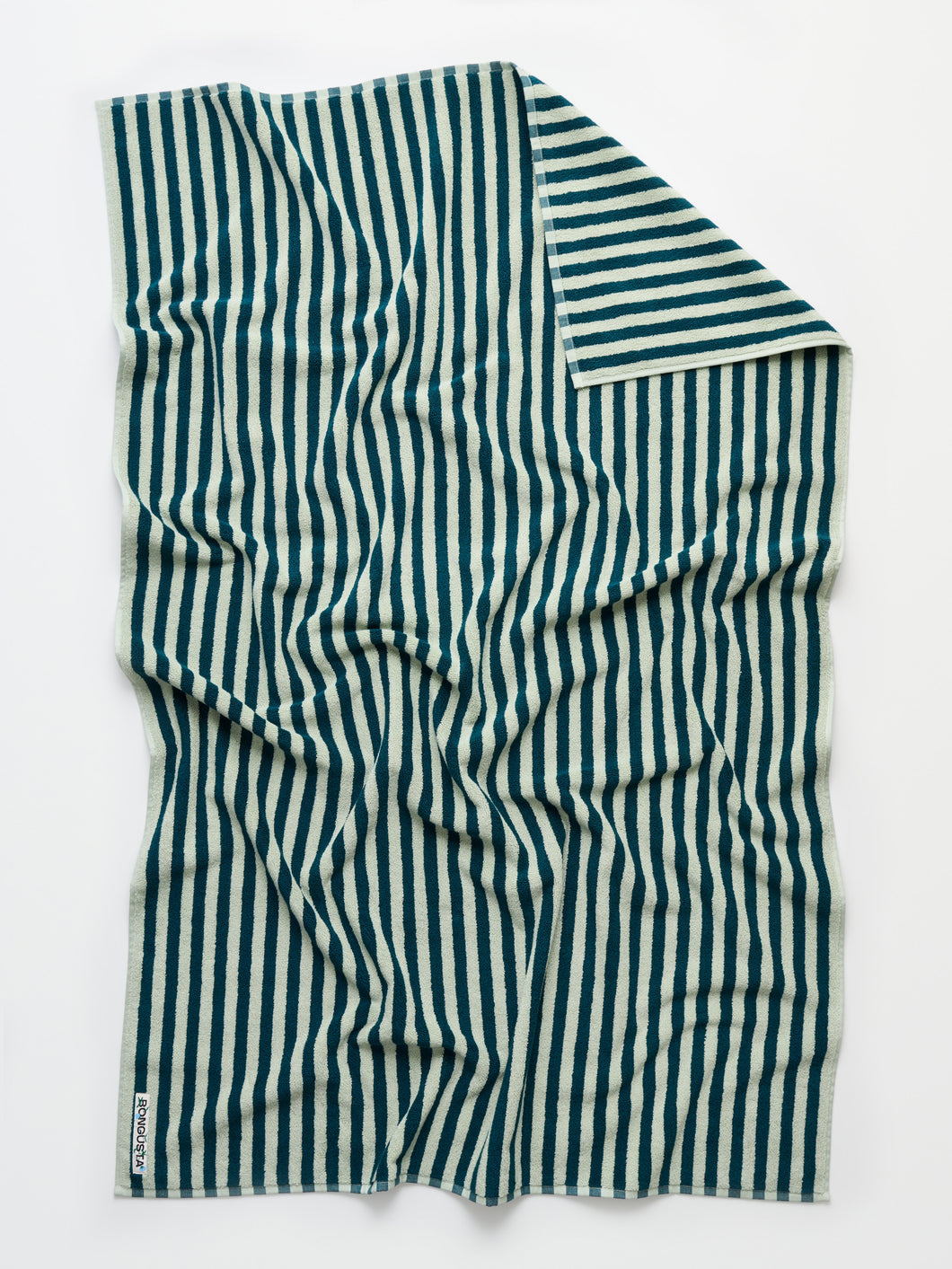Drap de plage Naram sea foam & deep teal - BONGUSTA - THE NICE FLEET