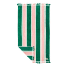 Serviette de plage Bistro Green Stripes - BUSINESS & PLEASURE CO. - THE NICE FLEET