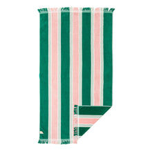 Serviette de plage Bistro Green Stripes - BUSINESS & PLEASURE CO. - THE NICE FLEET