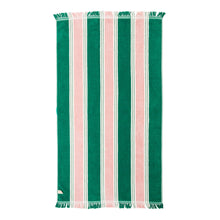 Serviette de plage Bistro Green Stripes - BUSINESS & PLEASURE CO. - THE NICE FLEET