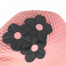 Bonnet de bain rétro à fleurs rose / noir - KORES - THE NICE FLEET