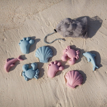 Set de 4 moules de sable bleu pâle - SCRUNCH - THE NICE FLEET